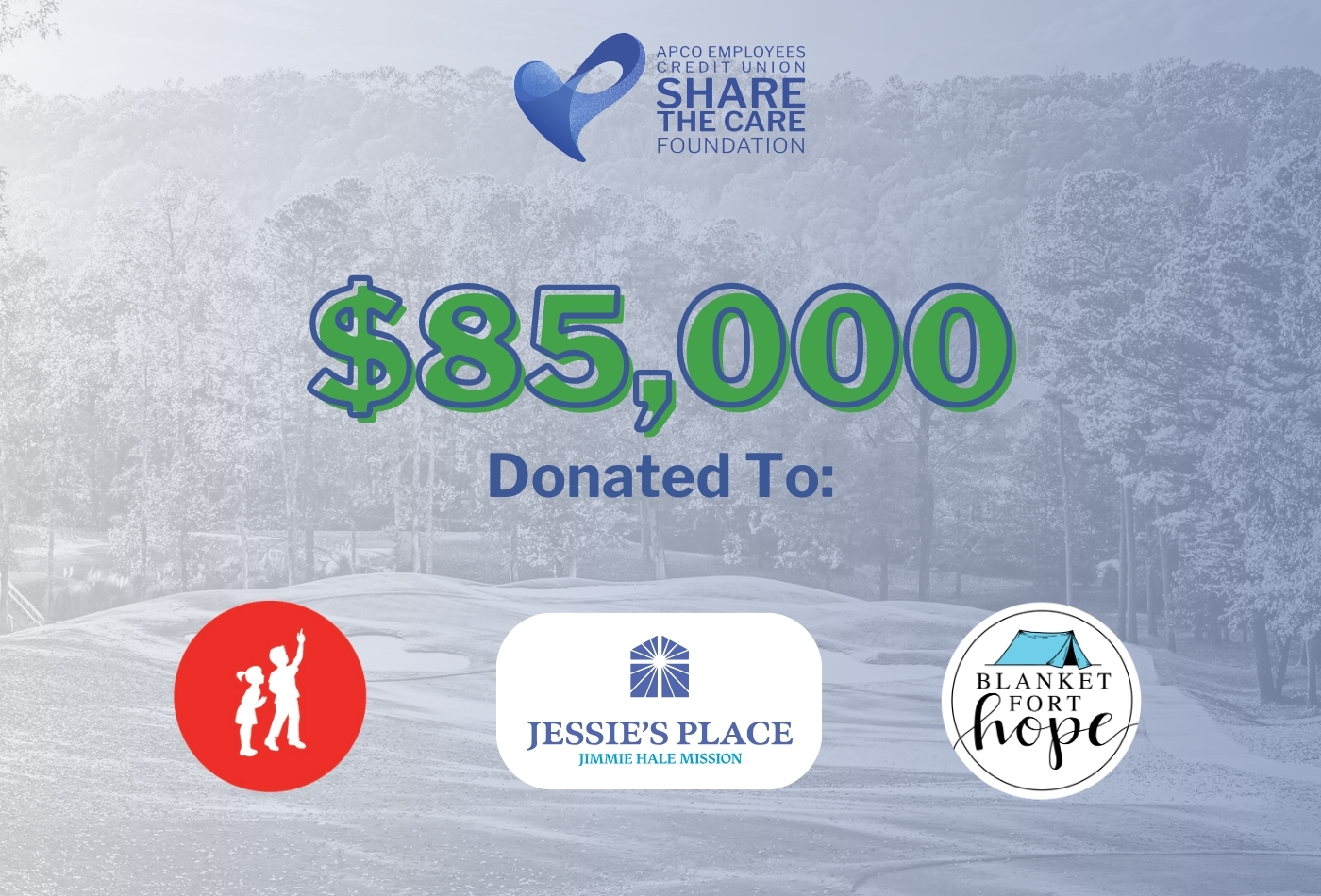 APCO Employees Credit Union’s Share the Care Foundation Donates $85,000 to Local Non-profits